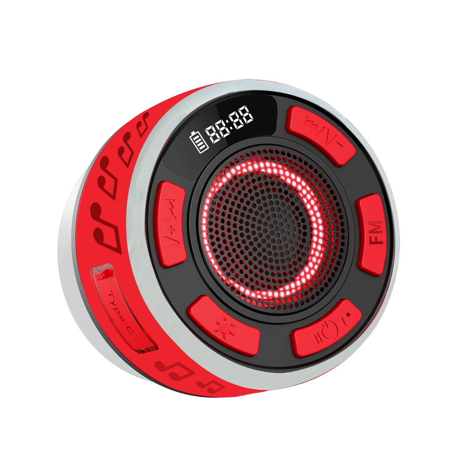 Bathroom Bluetooth Speaker IPX7 Waterproof Shower Large Suction Cup  MP3 Music subwoofer TWS Wireless Stereo Music Box outdoors