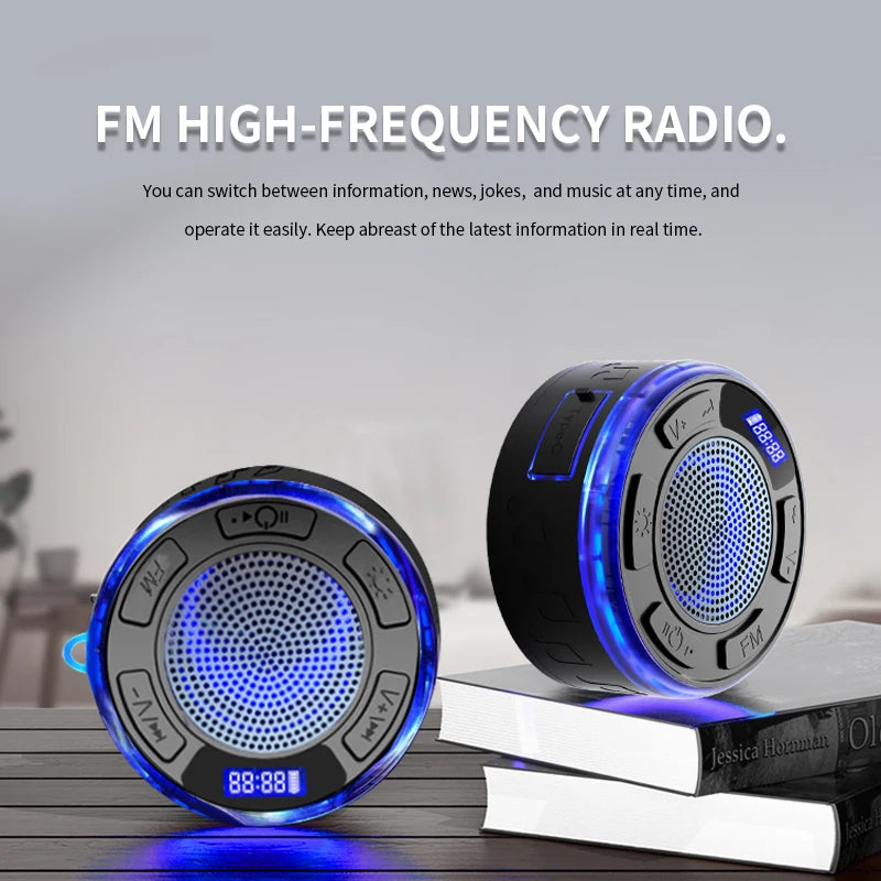 Bathroom Bluetooth Speaker IPX7 Waterproof Shower Large Suction Cup  MP3 Music subwoofer TWS Wireless Stereo Music Box outdoors