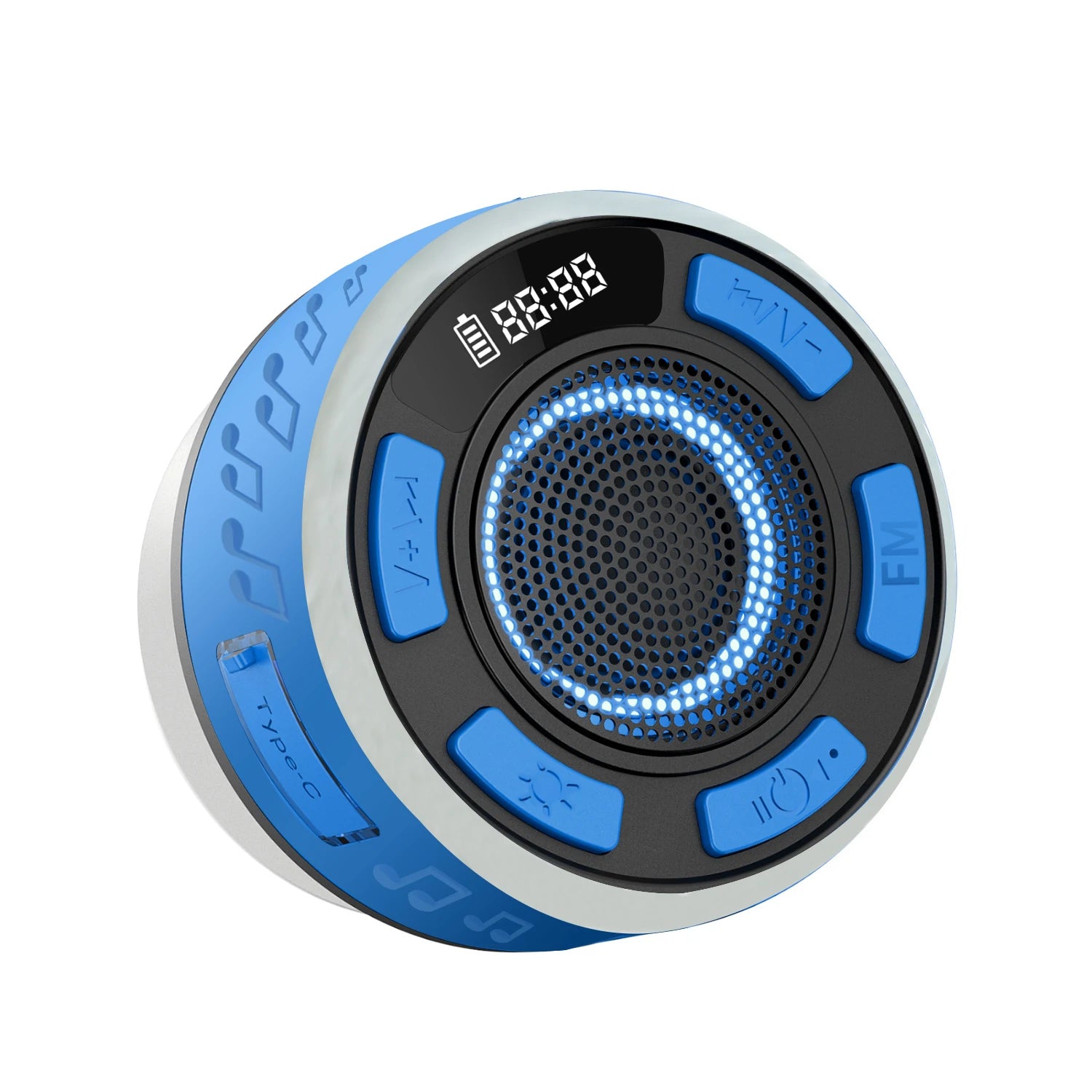 Bathroom Bluetooth Speaker IPX7 Waterproof Shower Large Suction Cup  MP3 Music subwoofer TWS Wireless Stereo Music Box outdoors