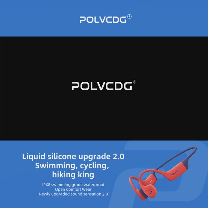 POLVCDG bone conduction swimming earphones IPX8 waterproof 32GB memory Bluetooth 5.4 silicone material 2025 new product x16