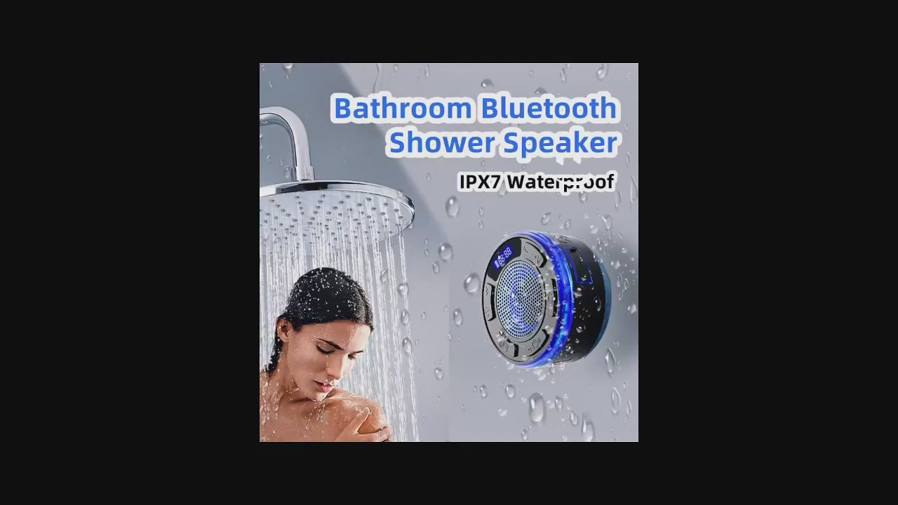 Bathroom Bluetooth Speaker IPX7 Waterproof Shower Large Suction Cup  MP3 Music subwoofer TWS Wireless Stereo Music Box outdoors